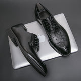 Men's Formal Shoes Lace Up Dress Split Leather Footwear Mart Lion   