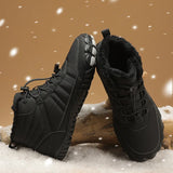 Waterproof Snow Boots Men/women's Winter Elastic Outdoor Plush Warm Barefoot Travel Winter Ankle Boots MartLion   