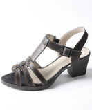 Basic Women's Sandals Genuine Leather With Classic Colors MartLion Black 41 