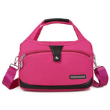 Women Shoulder Bag Oxford Handbag Purses Large Capacity Messenger Bag Single Shoulder Tote 10 Pockets Sac Mart Lion Rose Red  