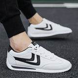 Men's Shoes Sneakers White Board White Zapatillas Hombre Soft White Pointed Flat MartLion Black B 40 