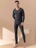 Women's Thermal Underwear Thermo Sets Thermal Clothing Cold Seamless Thick Double Layer Winter MartLion Men dark gray L 