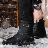 Warm Winter Plush Snow Boots Men's Women Outdoor Winter Waterproof Cotton Shoes Wear Resistant And Anti Slip Ankle MartLion   