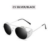 Retro gothic Steampunk Style Round Metal Frame Sunglasses Men's Women luxury Brand Designer Shields Lens Gafas de Sol Mart Lion C5 Other 