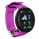 D18 Smart Watch Men's Blood Pressure Smartwatch Waterproof Women Heart Rate Monitor Fitness Tracker Watch Sport For Android IOS MartLion purple  