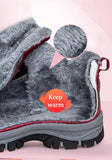 Winter Leather Boots Women Men's Shoes Waterproof Plush Keep Warm Sneakers Outdoor Ankle Snow Casual Mart Lion   