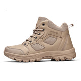 Men's Winter Snow Work Boots Casual Leather Outdoor Thick Sole Desert Military Mountaineering Sports MartLion 621-Sand 39 