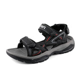 Summer Men's Sandals Outdoor Classic Soft Beach Platform Wading Shoes Sneakers Rome Non-Slip Mart Lion Black Red 6.5 