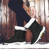 Winter Women Snow Boots Female Outdoor Boots Concise Boots Waterproof Plush Ladies Cotton-padded Shoes MartLion   