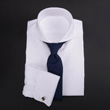 winter Windsor collar French shirt men business work office long sleeve striped shirt MartLion 001 44 