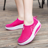 Shoes Women Mesh Flat Sneakers Platform Loafers Breathable Air Mesh Swing Wedges Breathable Flats Mart Lion   