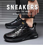 Leather Leather Casual Shoes Waterproof Fashion Men's Trendy Sneakers Slip Resistant Footwear MartLion   
