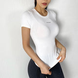 Cloud Hide Solid Yoga Shirt Women Long Sleeve Blouse Girl Sports Gym Top Running MartLion   