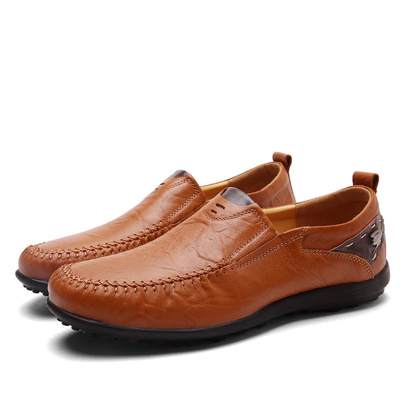  Genuine Leather Casual Shoes for Men's Outdoor Non-slip Soft Driving Loafers MartLion - Mart Lion