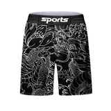 Compression MMA Rashguard T-shirt Men's Running Suit Muay Thai Shorts Rash Guard Sports Gym Bjj Gi Boxing Jerseys 4pcs/Sets MartLion Shorts M 160-170cm 