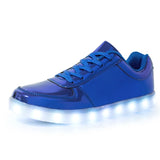 Adult Unisex Women's Men's Children's Glow Sports Shoes Glow USB Charging Boys' LED Colorful Glow Girls' MartLion Blue 36 