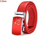 Sky Blue Automatic Buckle Belt for Both Men's and Women Gold Silver Belts 100cm-125cm MartLion Flowers 3.0cm 80cm CHINA