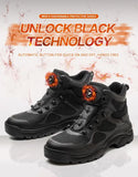 Indestructible Work Safety Boots Men's Construction Safety Shoes Anti-smash Anti-stab Protect Footwear Rotated Button Sneakers MartLion   