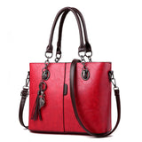 Luxury Handbags Women Bags Designer Big Crossbody Solid Shoulder Leather Handbag Sac Bolsa Feminina Mart Lion Burgundy  