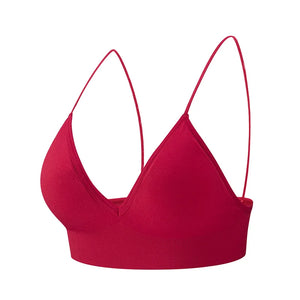 Women Seamless Bra Camisole Underwear MartLion red S 