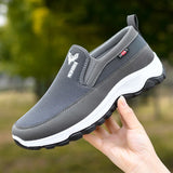 Men's Casual Sneakers Spring Lightweight Tennis Shoes Soft Mesh Casual Outdoor Anti-Slip MartLion Gray 44 