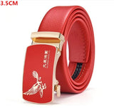 Sky Blue Automatic Buckle Belt for Both Men's and Women Gold Silver Belts 100cm-125cm MartLion   