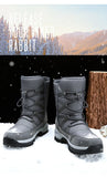Unisex Snow Boots Warm Push Mid-Calf Waterproof Non-slip Winter Thick Leather Platform Warm Shoes MartLion   