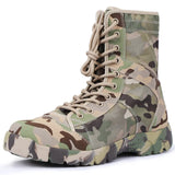 High-top Camouflage Tactical Canvas Shoes Summer Breathable Ultralight Combat Military Boots Men's Outdoor Security Training MartLion Cp 37 