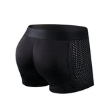 Nylon Ice Silk Men's Underwear Breathable Thickened Panties Buttocks Fake Butt Padded Butt Enhancer Booty Underpants MartLion   