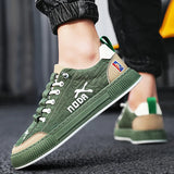  Classic Printed Men's Green Sneakers Breathable Flat Skateboard Shoes Casual Lace-up Low Basket Homme MartLion - Mart Lion