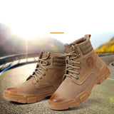 Steel Toe Safety Boots Wear-resistant Puncture Proof Waterproof Work Industrial Construction Safety Shoes MartLion   