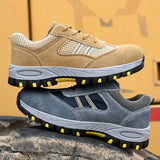 Mens Safety Boots Lightweight Anti-Smash Anti Piercing Steel Toe Work Shoes Summer Construction Site Indestructible Sneakers MartLion