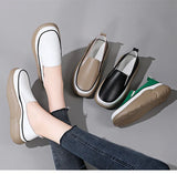 Women Shoes Flats Leather Sneakers Casual Walking Footwear Loafers MartLion   