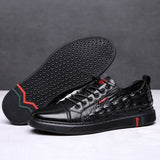 Men's Casual Shoes Genuine Cow Leather Crocodile Print Spring Autumn Luxury Flat Cool Leisure Sneakers Loafers Mart Lion   