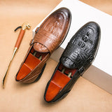 Slip On Men's Loafers Split Leather Dress Shoes Formal Footwear Mart Lion   