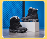 Winter Children Snow Warm Boots Shoes Boys Sneaker Rubber Hiking Children Waterproof Leather Boots Kids MartLion   