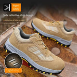 Mens Safety Boots Lightweight Anti-Smash Anti Piercing Steel Toe Work Shoes Summer Construction Site Indestructible Sneakers MartLion