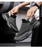 Men's Sneakers Summer Mesh Breathable Thick Sole Socks Increase Comfort Casual Sports Lazy Shoes Zapatillas De MartLion   