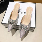 Medium Heel Women Mules Casual Summer Designer Half Slippers Ladies Butterfly Shoes Mart Lion   