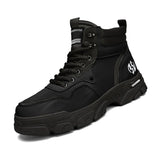 White Winter Work Short Boots for Men British Motorcycle Boots Outdoor Sports Casual Shoes MartLion