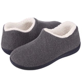 Short Plush Slippers  Women Winter Warm Cozy Home Slides MartLion Gray 37(9 inch) CHINA