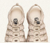 3.5cm Soft Soled Genuine Leather Round Toe Sandals Contoured Loafer Ladies Summer Cozy Shoes MartLion   