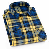 Winter Flannel Red Checkered Shirt Men Shirts Long Sleeve Chemise Homme Cotton Male Check Shirts MartLion   