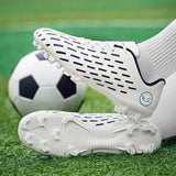 Men's Soccer Shoes Kids Football Ankle Boots Children Leather Soccer Training Sneakers Outdoor Cleats Mart Lion   