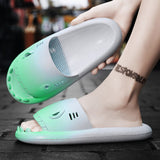 Breathable Men's Slippers Summer Outdoor Slides Massage Flip Flops Non-slip Flat Beach Sandals Shark Sneakers Shoes Mart Lion   