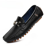 Men's Loafers Spring Autumn Shoes Men's Classic Leather Comfy Drive Boat Casual MartLion 15119-black 37 