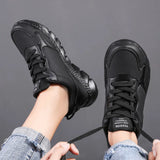 Women's Running Shoes Lightweight Female Casual Sneakers All Season Leather Waterproof Ladies Non-slip Ankle MartLion   