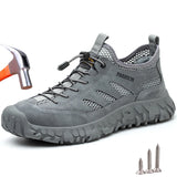 Summer Safety Shoes Men's Breathable Steel Toe Work Indestructible Security Boots Protective Work Sneakers MartLion   
