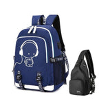 Fengdong waterproof school backpack for boy chest bag USB backpack for men's travel bags laptop bag pack school boys Mart Lion   
