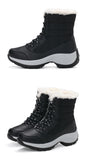 Women Boots Waterproof Snow Boots Warm Plush Winter Shoes Mid-calf Non-slip Winter Female MartLion   